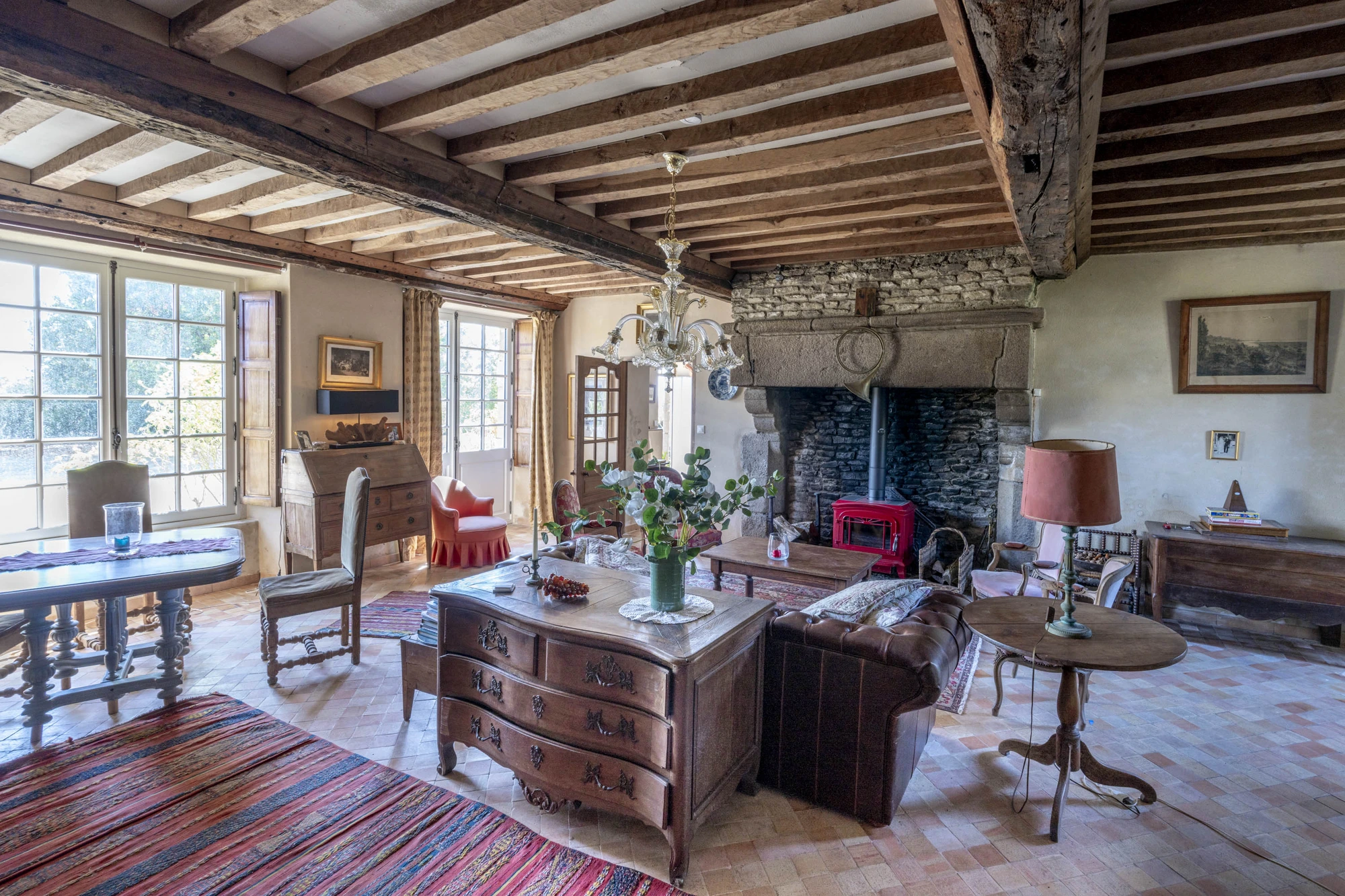 La cheminée du salon